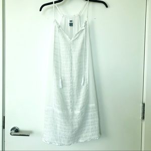 Cute cotton white dress with tassles